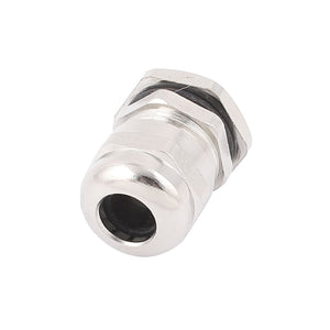 a15051200ux0128 PG9 3/8NPT Thread 4-8mm Wire Metal Waterproof Cable Gland Silver Tone, Metal