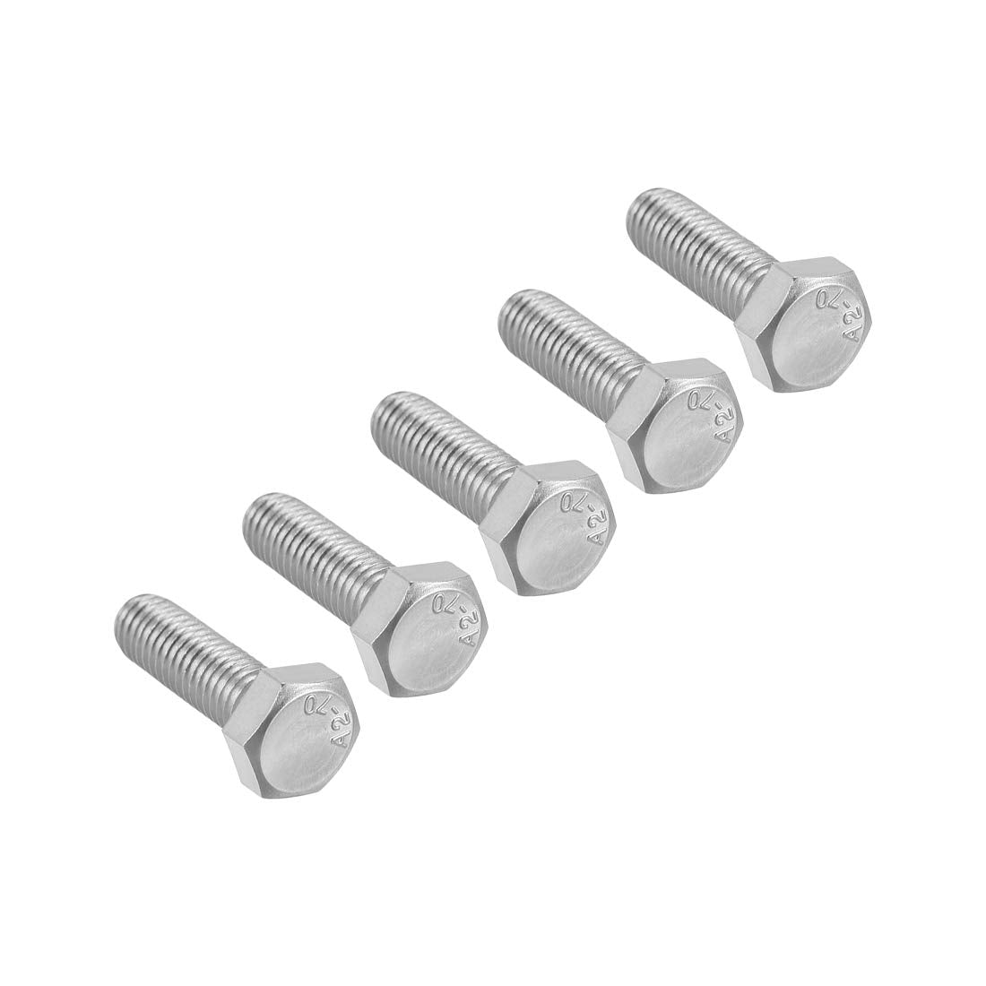 M8x25mm Hex Bolts 304 Stainless Steel Hexagon Screw Bolt 5pcs