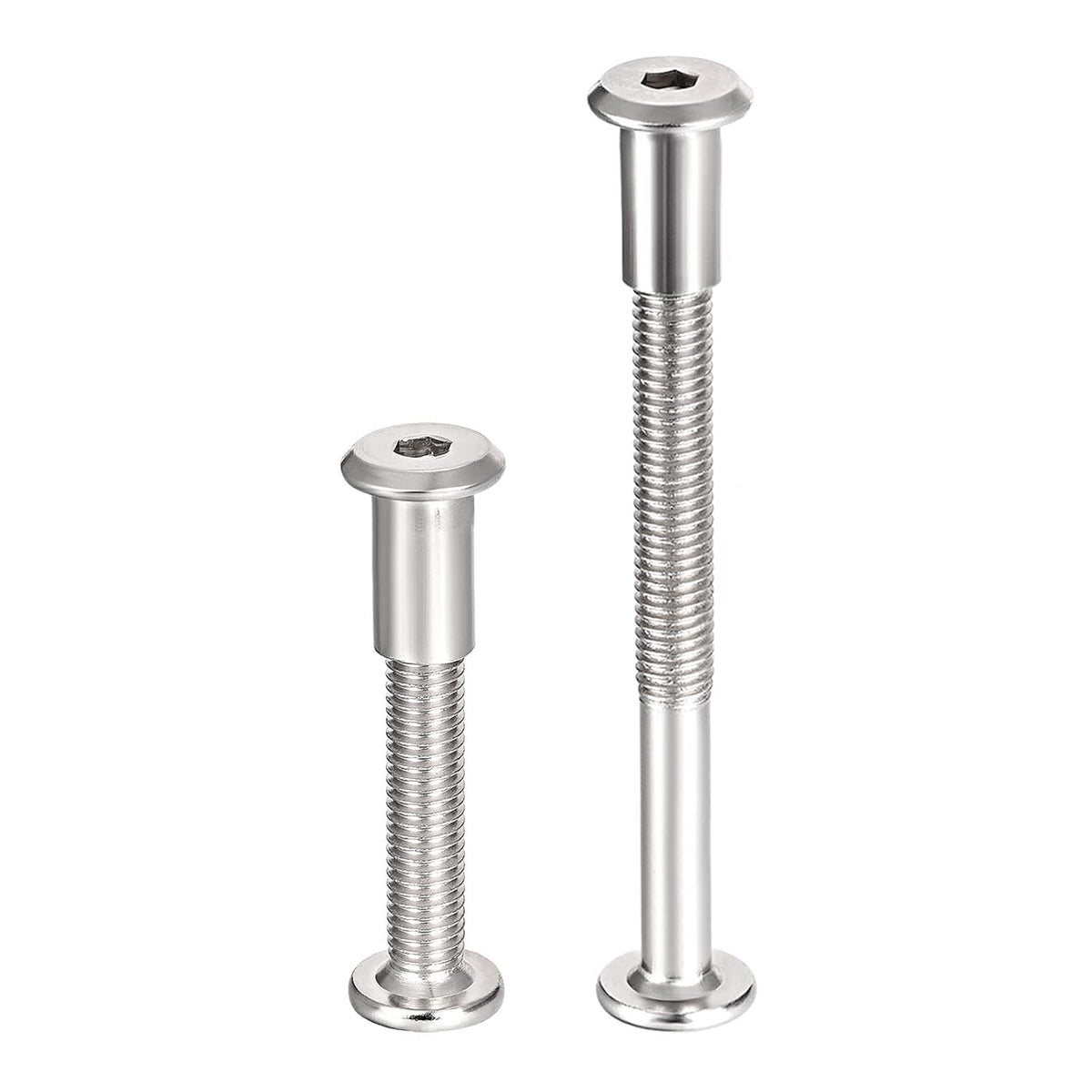 Screw Post, Male M8x50mm and M8x90mm Binding Bolts Carbon Steel Silver Tone Total 10 Sets