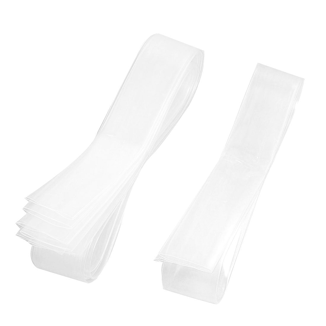 Flat Width 41mm rate 2:1 Dia 25mm Clear Polyolefin Heat Shrinkable Tube 1M 3.3Ft