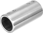 Straight Pipe Fitting Connector, 316 Stainless Steel 2-Way Hand Rail Tube Connector 70mm Length, for 7/8"(22mm) OD Handrail Railing