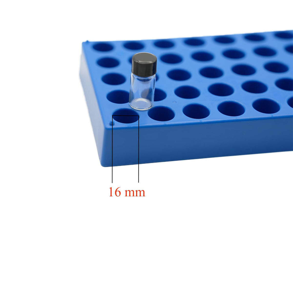 3 Pcs Rangement de Flacons, 50 trous pour Bouteilles d'échantillons HPLC de 4mL, Diamètre de 16mm