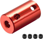 5mm to 9mm Bore Rigid Coupling 25mm Length 14mm Diameter Aluminum Alloy Shaft Coupler Connector Red