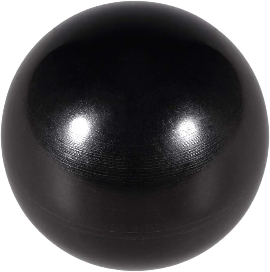 12 Pcs Thermoset Ball Knob M5 Female Thread Machine Handle 20mm Diameter Smooth Rim Black