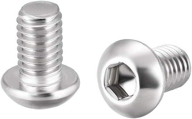M6x10mm Machine Screws Hex Socket Round Head Screw 304 Stainless Steel Fasteners Bolts 20pcs