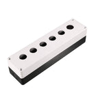Push Button Switch Control Station Box 22mm 6 Button Hole Waterproof White and Black