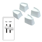 4 PCS 조명 조절 스위치 루프 조절 대체 루프 대체 세트 2개 분할 호환 Lutron Skylark 팬 속도 및 조명 제어 호환