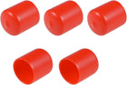 5pcs Rubber End Caps 30mm ID Round End Cap Cover Screw Thread Protectors Red