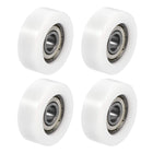 608ZZ Ball Bearing Guide Pulley Roller Round Wheel 8x32x12mm Double Metal Shielded (GCr15) Chrome Steel Bearings 4pcs