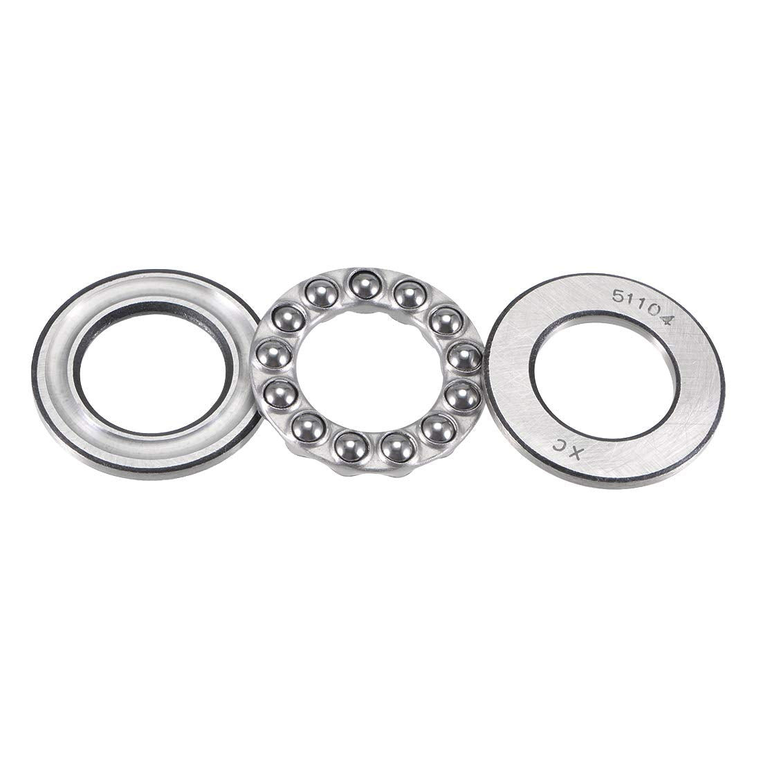 51104 Thrust Ball Bearings 20mm x 35mm x 10mm Carbon Steel One-Way Rolling Direction