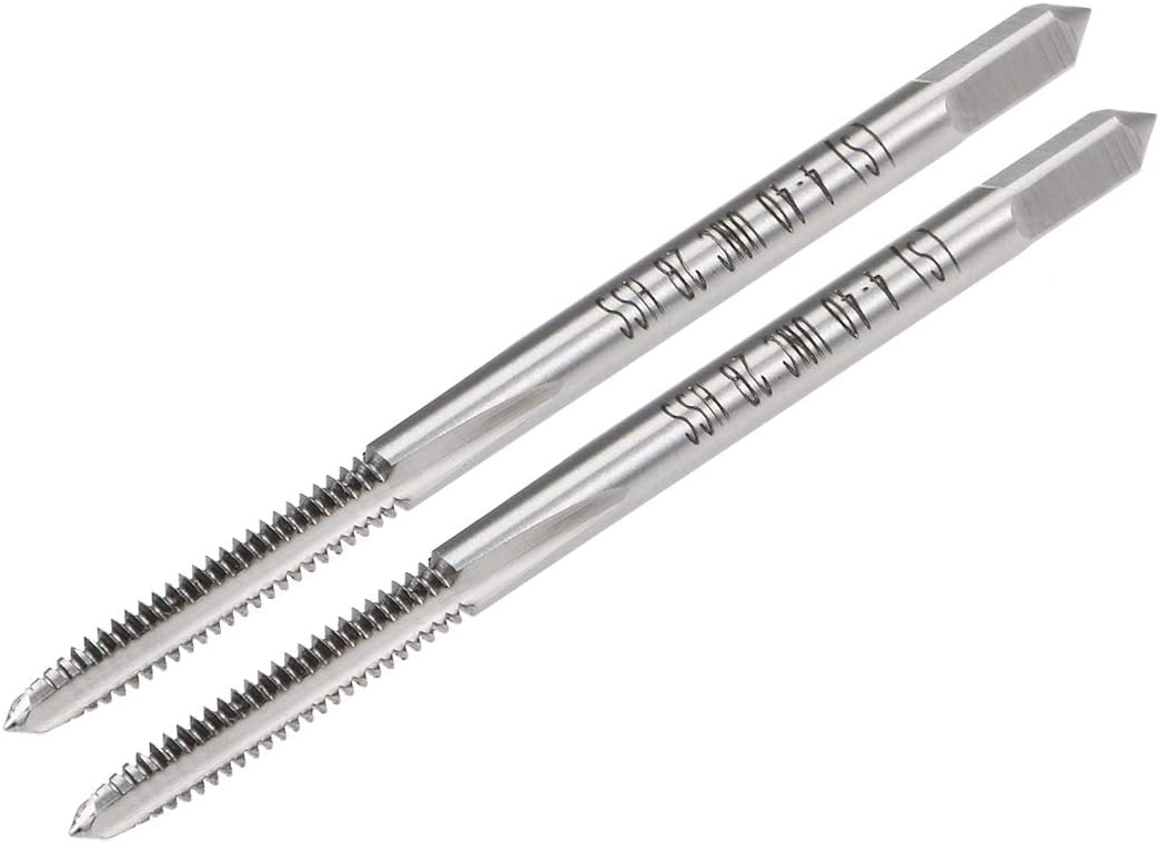 Machine Tap, #4-40UNC 2B Class High Speed Steel Screw Thread Threading Milling Taps Tapping Tool 2pcs