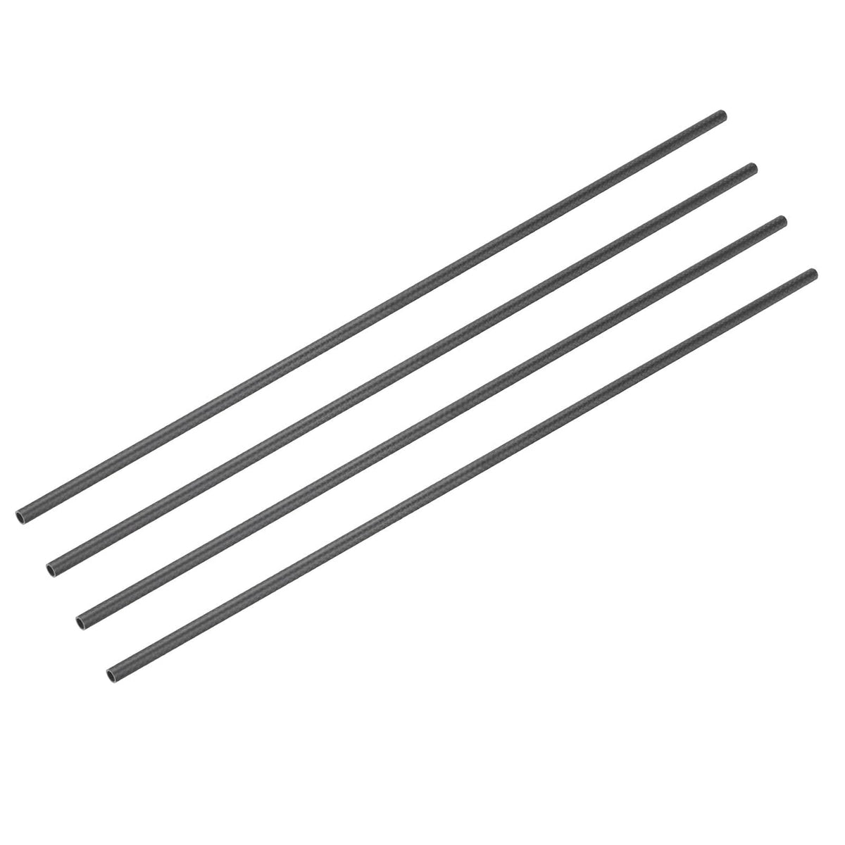 4Pcs Carbon Fiber Tubes 6 x 8 x 500mm Matte Surface Rod 3K Roll Wrapped Carbon Round Tubing for RC Airplane Quadcopter Multicopter