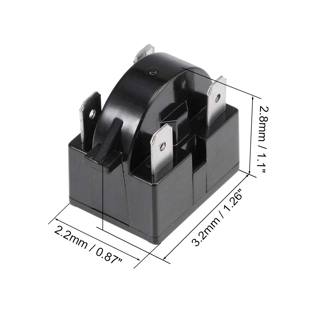 Refrigerator Start Relay 22 Ohm 4 Pin + Vriezer Compressor Thermische Overbelasting Beschermer 1/6HP