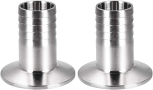 Clamp Hose Adapter 1.988 Inch Flange to 1 Inch Hose Barb Fitting 2 Pcs