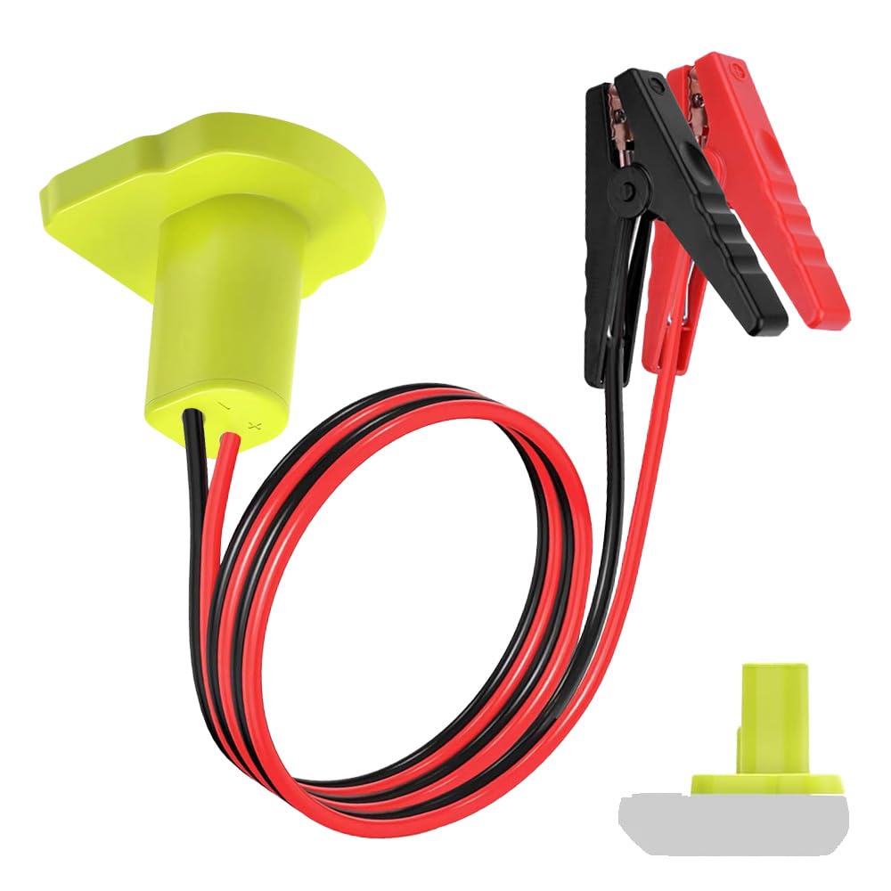 LinkMejor Jumper Cables Adapter Compatible with Ryobi 18V Battery, 8AWG 2FT