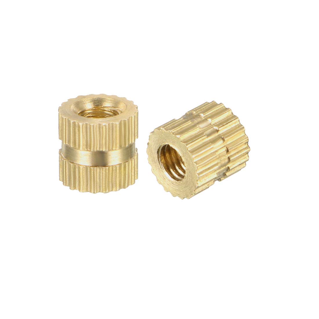 Knurled Insert Nuts - 40Pcs M3 x 5mm Length x 5.4mm OD Female Thread Brass Threaded Insert Embedment Nut for 3D Printer