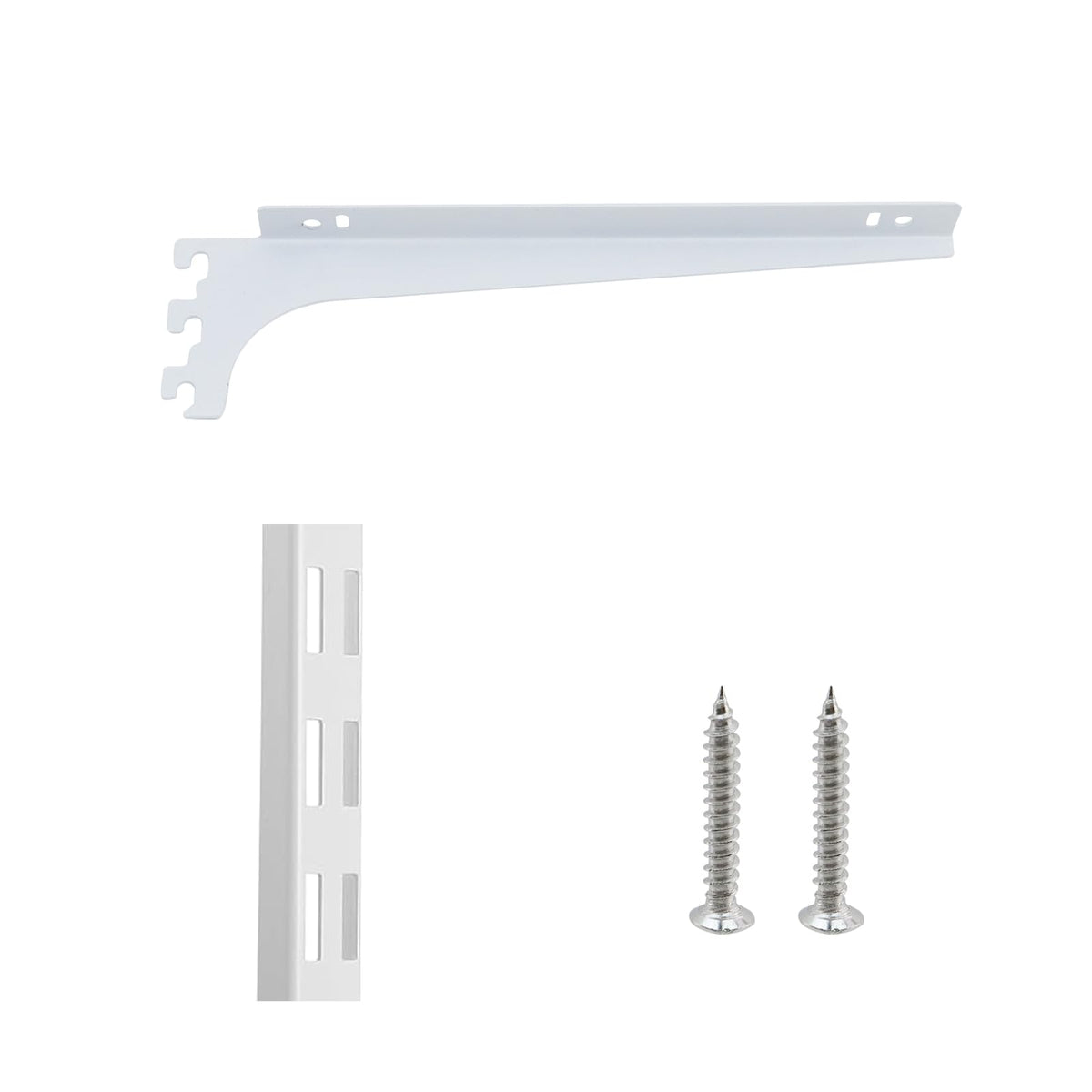 LinkMejor 2 Pack 10" Ajustables Soportes de Estante Vertical, Blanco