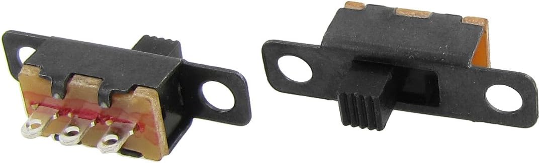 50 Pcs ON/ON 2 Position 1P2T SPDT Mini Panel Slide Switch Solder Lug SS12F1-G3