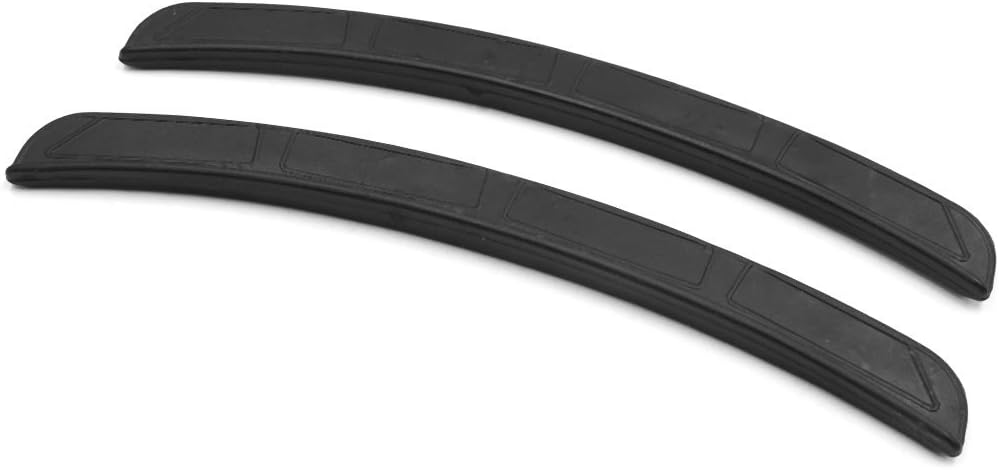 LinkMejor 2Pcs Black Rubber Car Wheel Eyebrow Arch Trim Lips Strip Mudguard Guard Protector