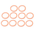 10pcs 35mm x 27mm x 2mm Flat Ring Copper Crush Washer Sealing Gasket Fastener