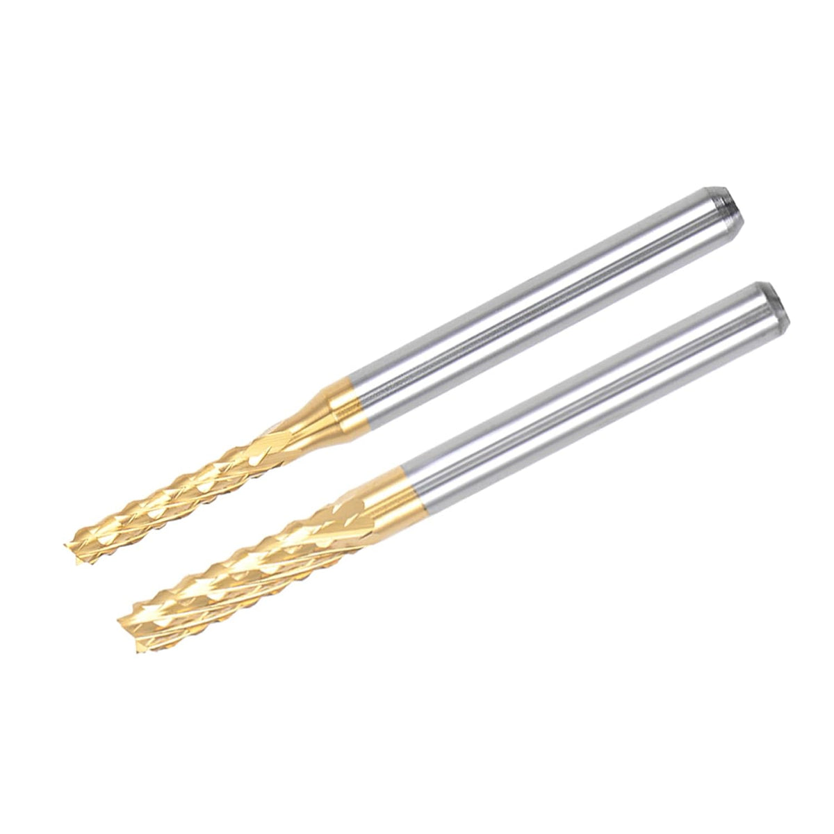 20Pcs 2mm 3mm Titanium Coat Carbide End Mill Engraving Milling Cutter CNC Router Bits for PCB Machine, 1/8" Shank