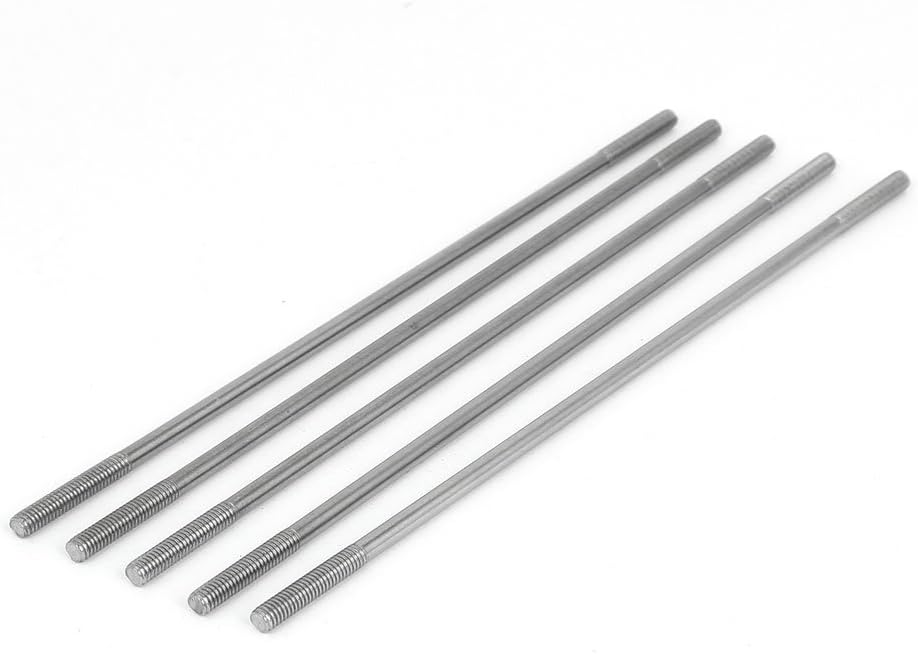 M4x160mm 304 Stainless Steel Double End Threaded Stud Screw Bolt 5pcs