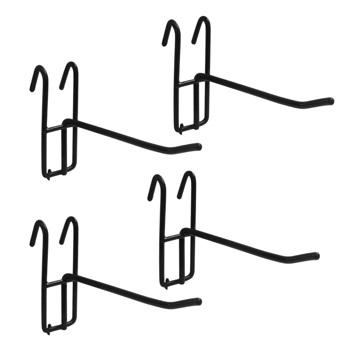 Enlaces Mejor Ganchos para Pared de Cuadrícula, Negro, 4 pulgadas, 25 Unids