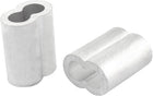 Aluminum Sleeve for 3/8 Inch Steel Wire Rope Swage Clip 2pcs