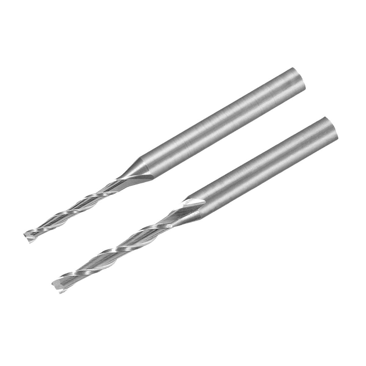 2Pcs 1.5, 2mm Carbide End Mill Engraving Milling Cutter CNC Router Bits for PCB Machine, 1/8" Shank