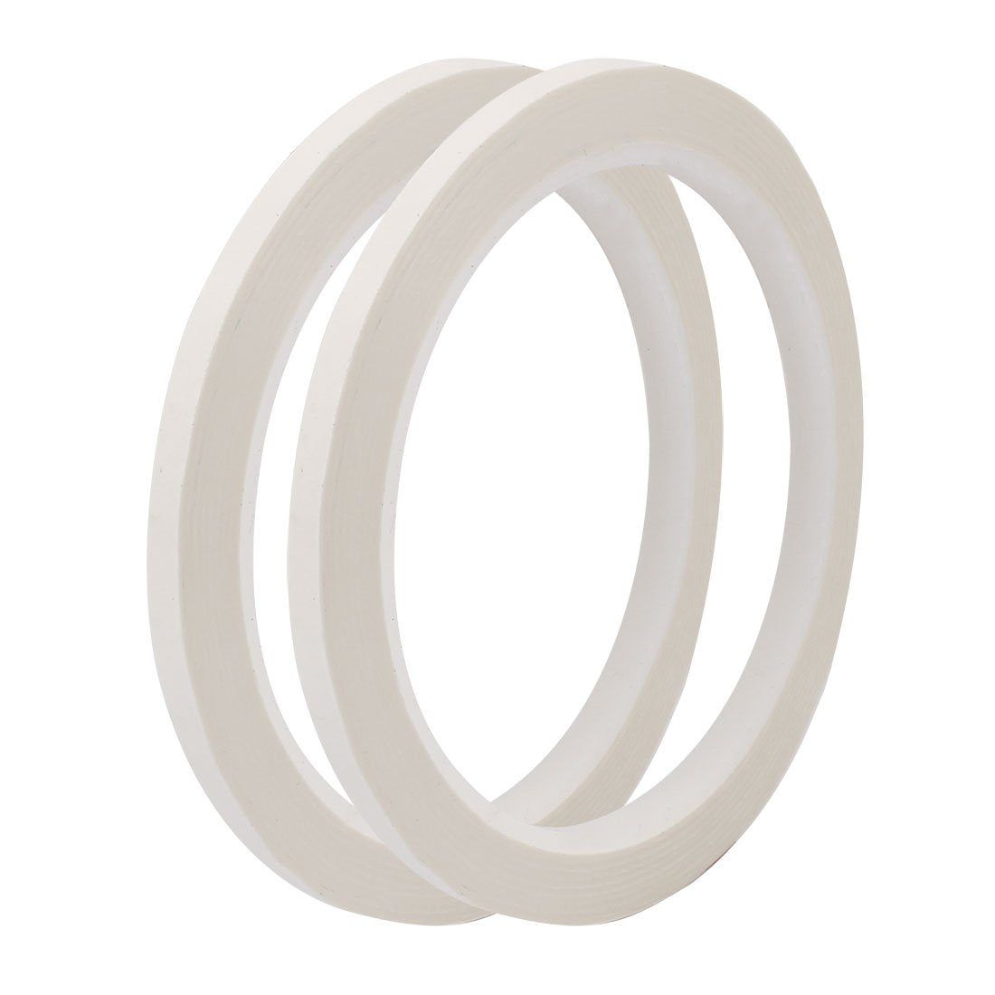 2Pcs 5mm Single Sided Strong Self Adhesive Mylar Tape 50M Length White