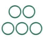 Fluorine Rubber O-Rings, 33mm OD 26mm ID 3.5mm Width FKM Seal Gasket for Machinery Plumbing, Green, Pack of 5