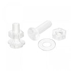 M3 x 10mm Plastic Phillips Machine Screws with Nuts and Flat Washers, PC Flat Head Machine Bolts Transparent 20 Sets