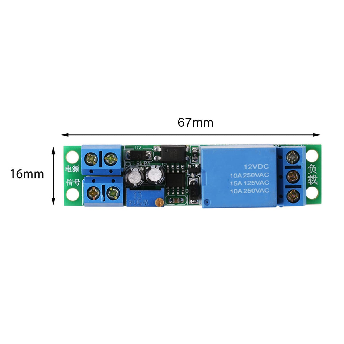 LinkMejor Timer Relay Module DC 12V Delay Timer Switch Relay Board Adjustable 0 to 25 Off Module for Car Lamp Delay