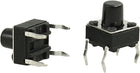 6x6x7mm Momentary Tactile Tact Push Button Switch 4 Pin DIP Through Hole 100pcs