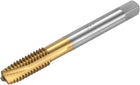 Spiral Point Plug Threading Tap 3/8-16 UNC Thread, Ground Threads H2 3 Flutes, High Speed Steel HSS 6542, Titanium Coated, Round Shank with Square End