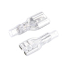 200pcs 6.3mm Wire Terminals Connector Quick Splice Female Spade Connect with Insulating Sleeve