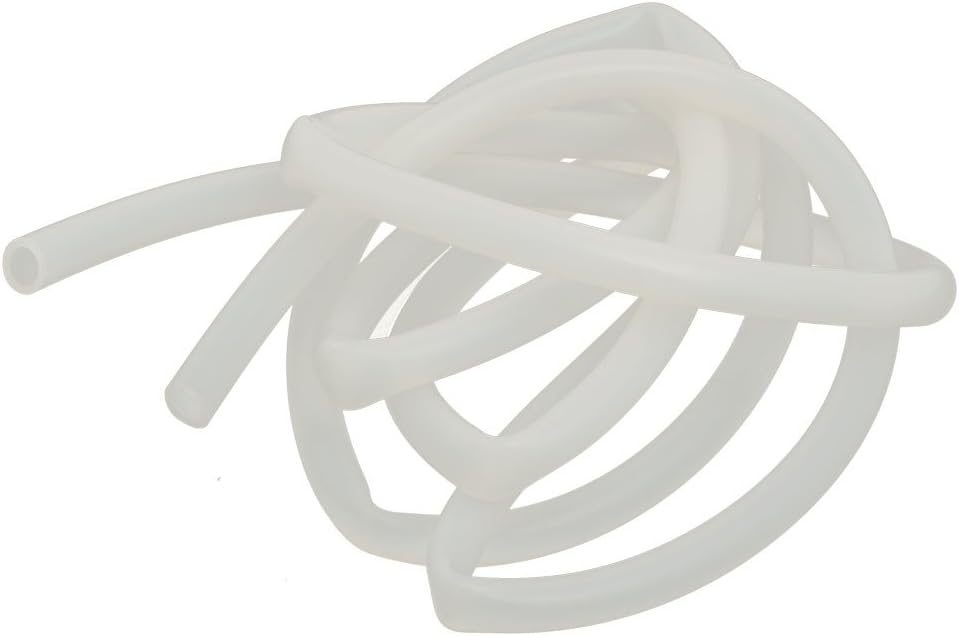 7mm x 10mm Heat Resistant Soft Silicone Tube Hose Pipe 2 Meter Long Milky White