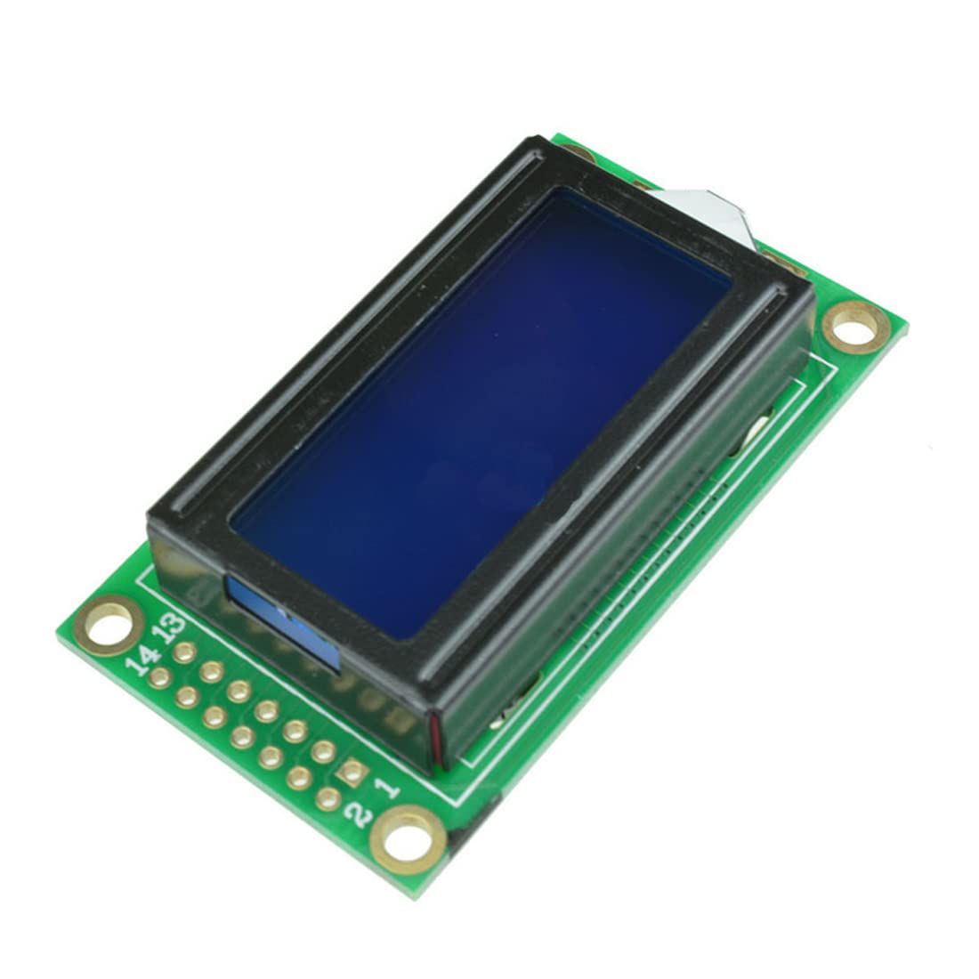LinkMejor 2pcs SPLC780D 0802 LCD Display Module 8x2 Character LCD LCM Display 5V LCD Module Backlight Blue