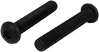 M10 x 60mm Alloy Steel Hex Socket Button Head Screws Black 2 Pcs