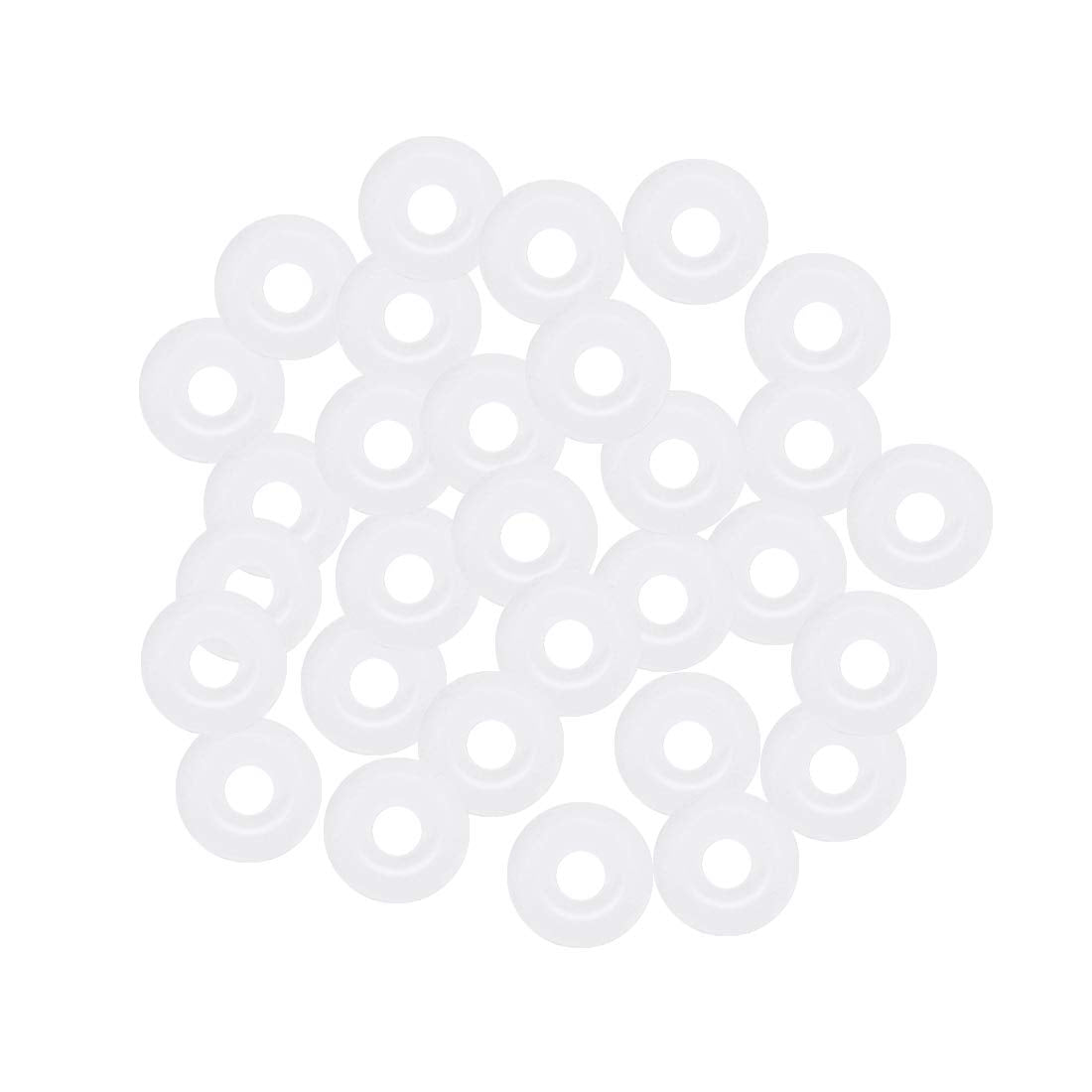 Silicone O-Rings, 4.5mm ODx1.5 mm IDx1.5 mm Width VMQ Seal Gasket for Compressor Valves Pipe Repair, White Pack of 30