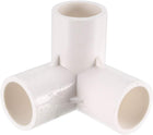 3 Way Elbow PVC Pipe Fitting Furniture Grade 20mm Size Tee Corner Fittings White 10pcs