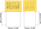 Polypropylene Safety Capacitors Assortment Kit DIP 275VAC X2 MKP 3 Value - 0.22uF 0.33uF 0.47uF 15 Pcs