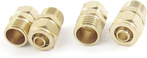 4 Pcs 1/4PT Thread 8mm x 5mm Air Pneumatic Pipe Connector Adapter