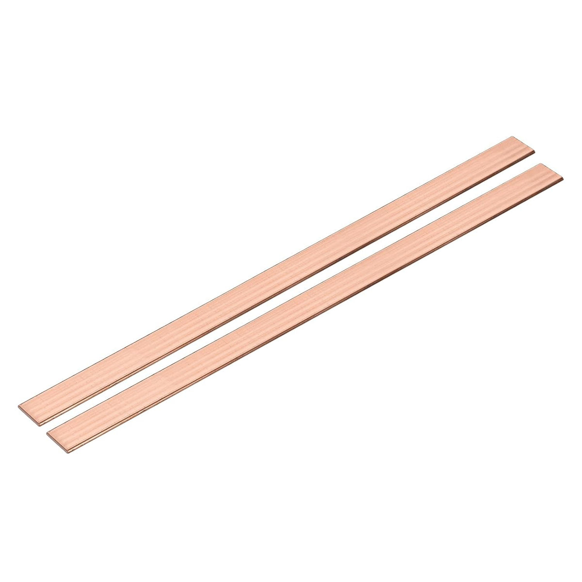 2 Pcs Copper Flat Bar, 0.04" x 3/8" x 13'' C110 Solid Copper Bus Bar Stock Plate Solid Metal Sheets for DIY Crafts, Repairs, Electrical (1mm x 10mm x 330mm)