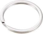 LinkMejor Split Key Ring 25mm Open Flat Jump Connector for Lanyard Zipper Handbag, Nickel Plated Iron, Pack of 30
