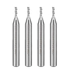 4PCS High Speed Steel HSS-AL 3 Flute Straight End Mill Cutter CNC Router Bits, 2 x 6 x 7mm