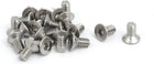 M2x4mm T6 304 Stainless Steel Flat Torx Head Screw 20pcs