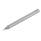 Square Nose End Mill, 0.4mm Solid Carbide Long Reach CNC Router Bits 2 Flutes Milling Cutter with Extended Neck, 2mm Cutting Length 4mm Shank