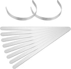 10Pcs Bracelet Blanks, 3/8 x 6inch Cuff Bangle Blanks Stainless Steel for DIY Jewelry Making(Silver, 1mm Thick)