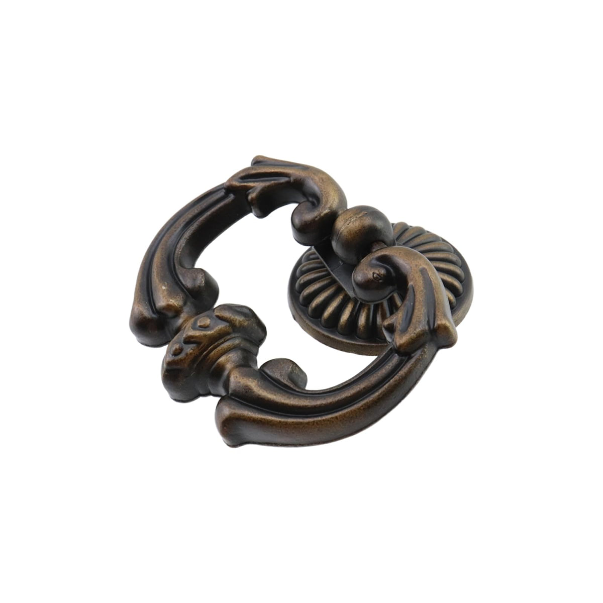 LinkMejor 2Pcs Vintage Antique Bronze Cabinet Pulls Single Hole Pull Ring